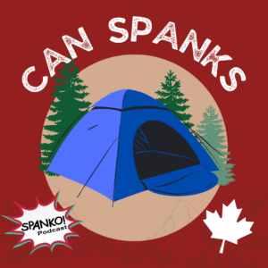 A graphic of a tent with a maple leaf